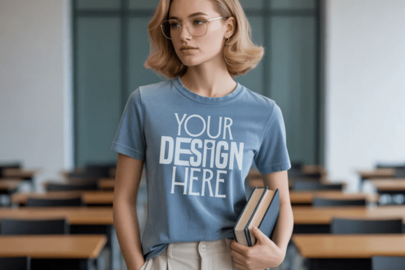 Blue Jean Comfort Colors 1717 Teacher Mo: A Better Mockup
