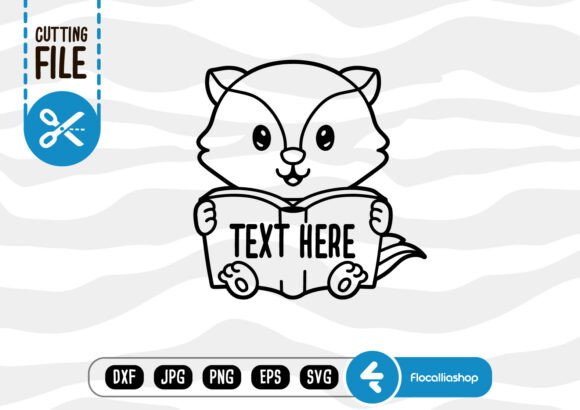 Book Split Monogram Art, Skunk SVG: The Perfect Blend of Whimsy and Education