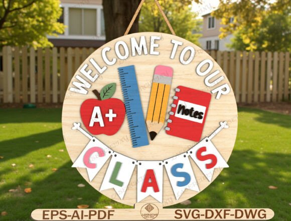 Classroom Door Sign Laser Cut File Evaluation