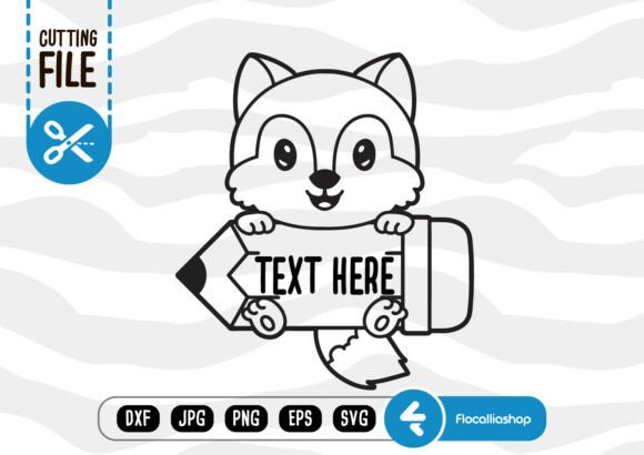 Cute Animal Pencil Outline, Wolf SVG: The Ultimate Tool for Creative Back-to-School Projects