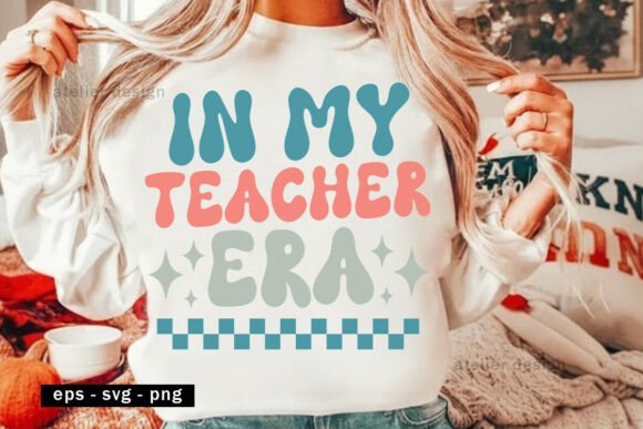 In My Teacher Era SVG Retro Groovy Check