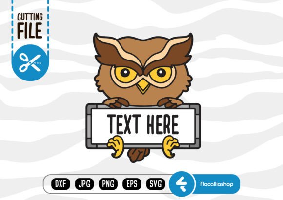Layered Board Name Frame, Owl SVG for Modern Design